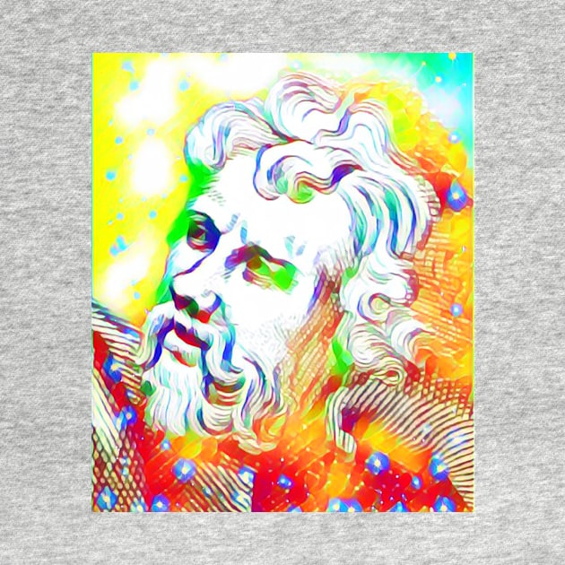 Epictetus Colourful Portrait | Epictetus Artwork 11 by JustLit